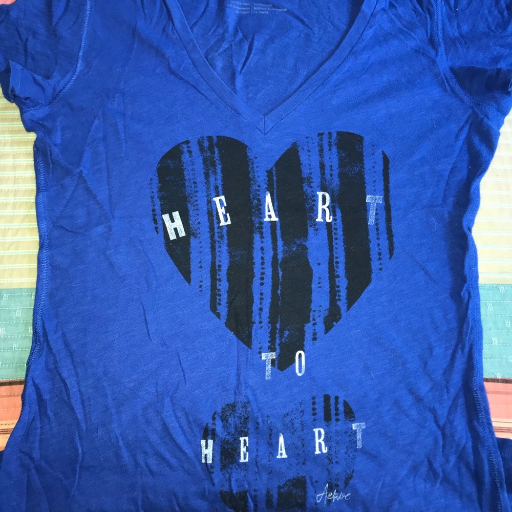 Blue V-neck from Aerie